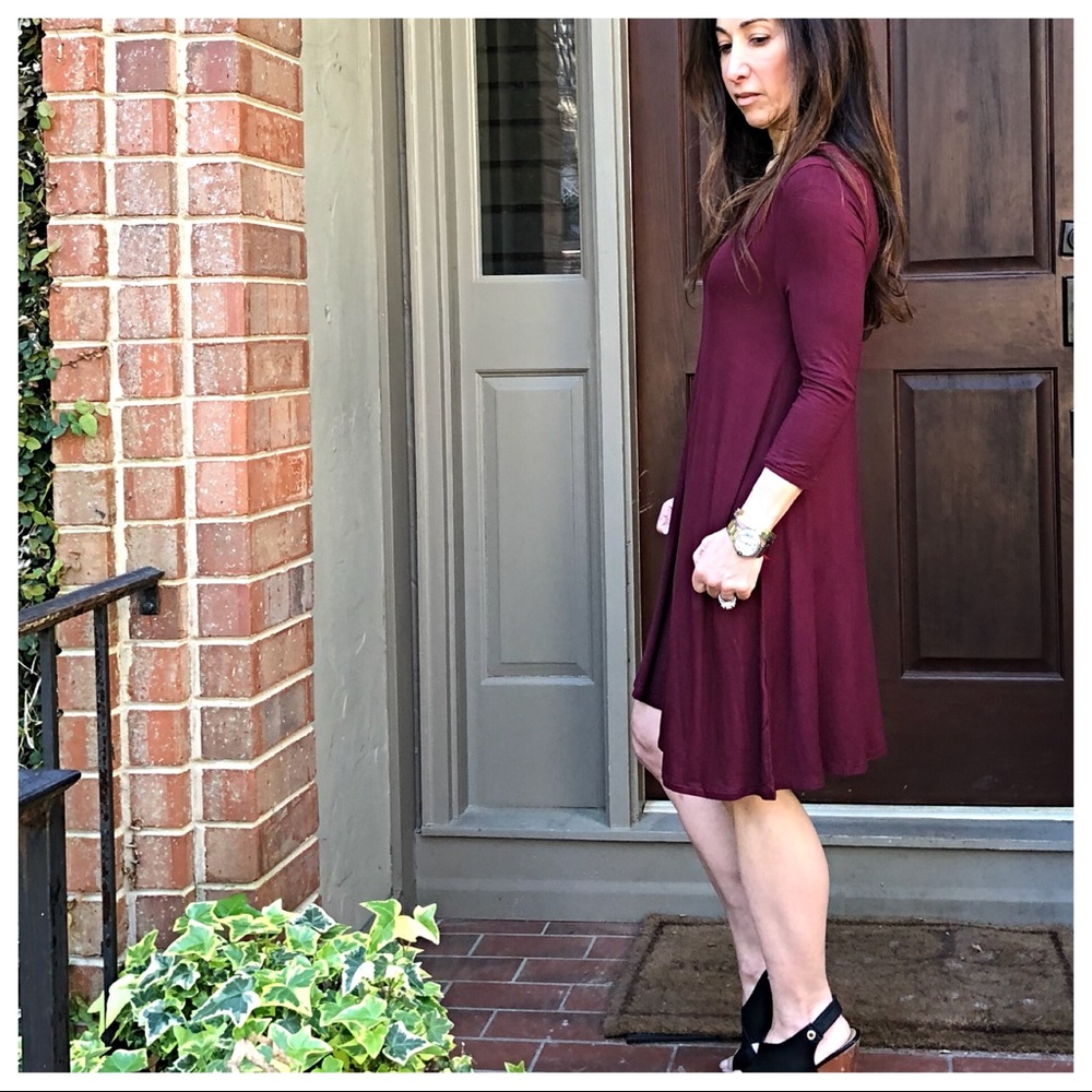 ✨LAST ONE✨ 3/4 sleeves flared swing tunic dress - Picture 6 of 8
